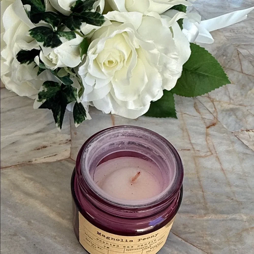 Cost Plus World Market Magnolia‎ Peony Candle - Rich Purple